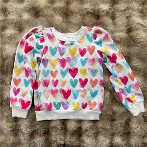 Little Sleepies Colorful Heart Print Sweatshirt